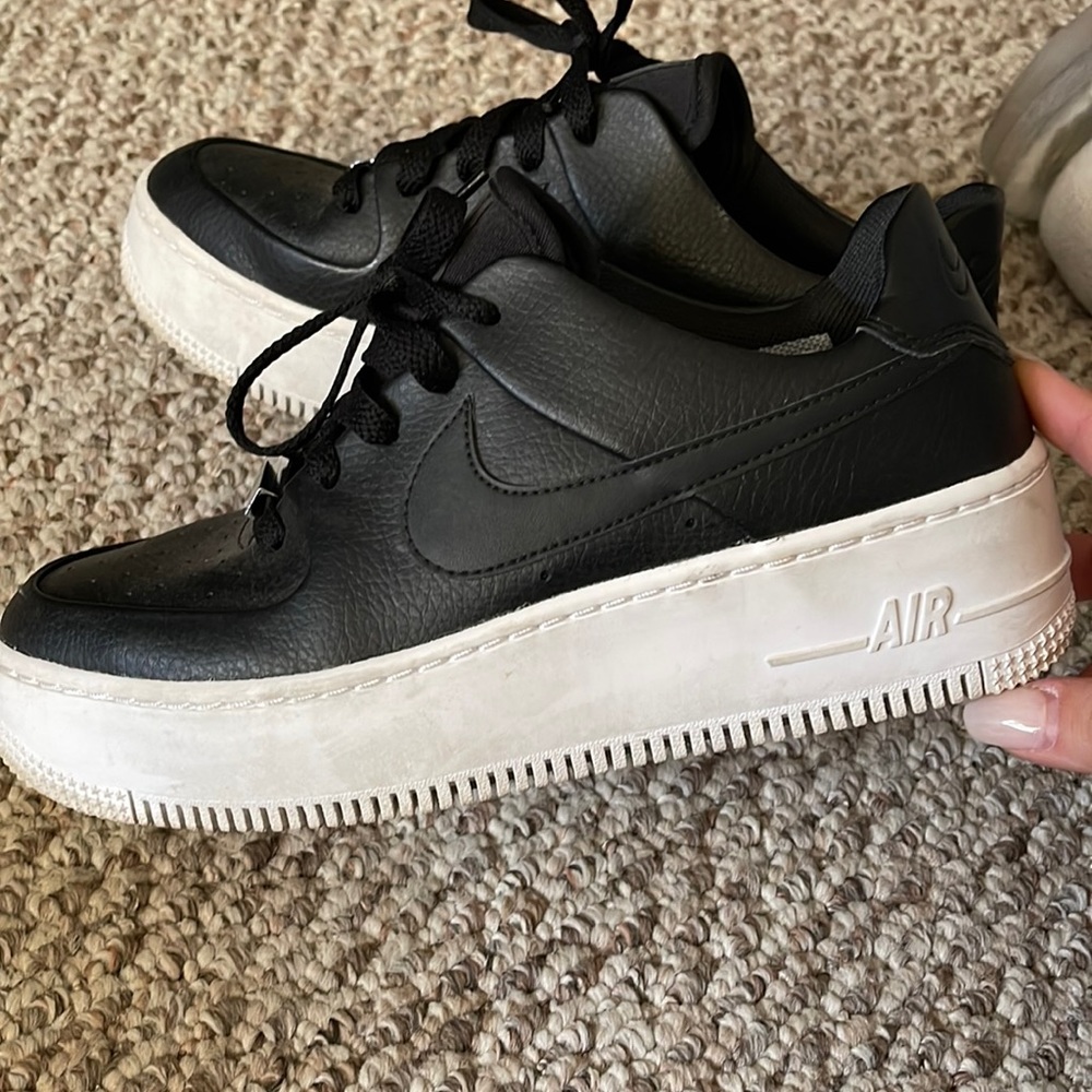 Like new Nike platform Air Force 1. Worn one time, too small for me. 6.5